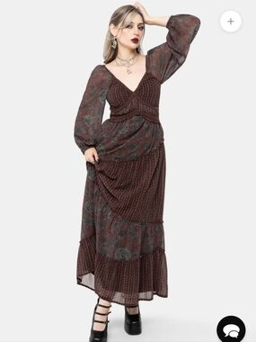 NWOT Disturbia Pact Paisley Maxi Dress - UK 20 / US 16